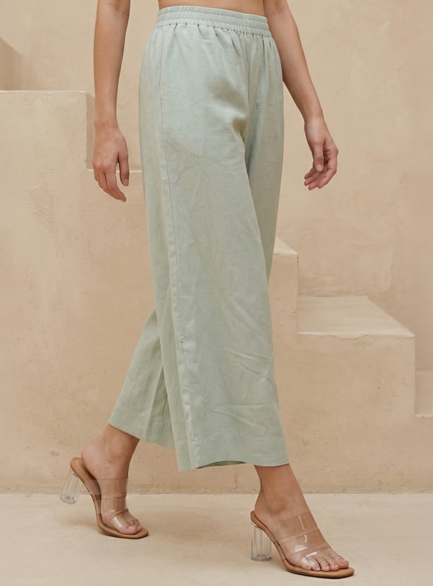 W Solid Straight Pants