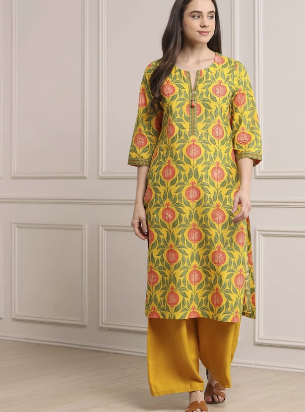 BIBA Ethnic Motif Straight Kurta