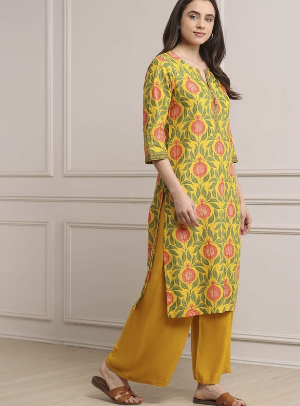 BIBA Ethnic Motif Straight Kurta