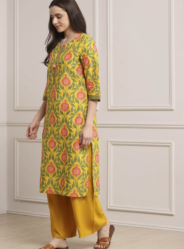 BIBA Ethnic Motif Straight Kurta