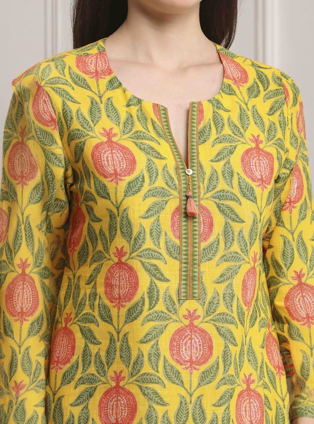 BIBA Ethnic Motif Straight Kurta