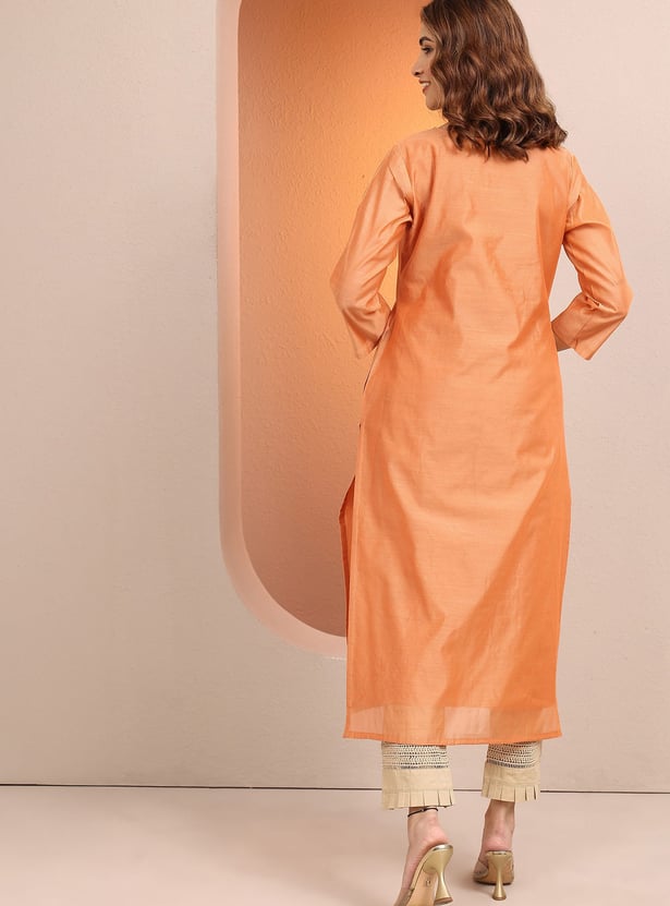 LIBAS Embroidered Straight Kurta