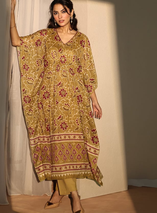 LIBAS Printed Kaftan Kurta Set