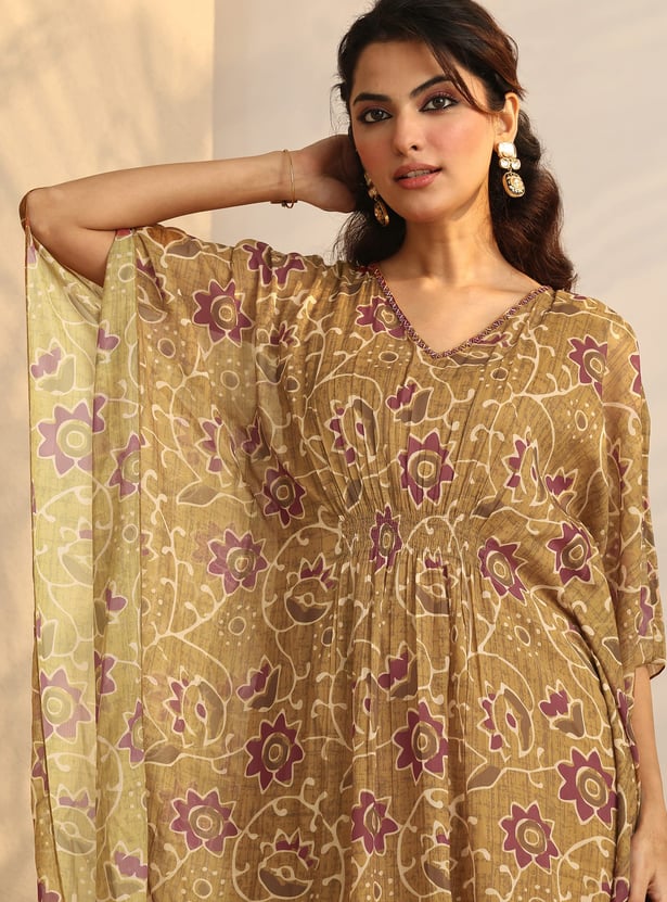 LIBAS Printed Kaftan Kurta Set