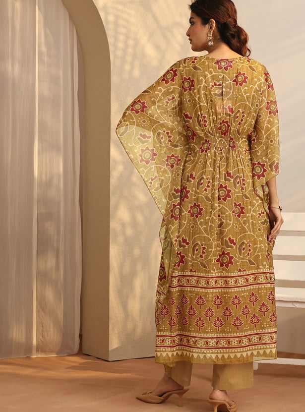 LIBAS Printed Kaftan Kurta Set
