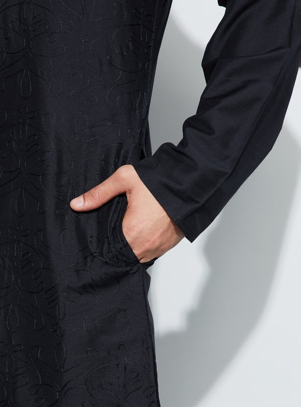 MELANGE Embroidered Calf Length Kurta