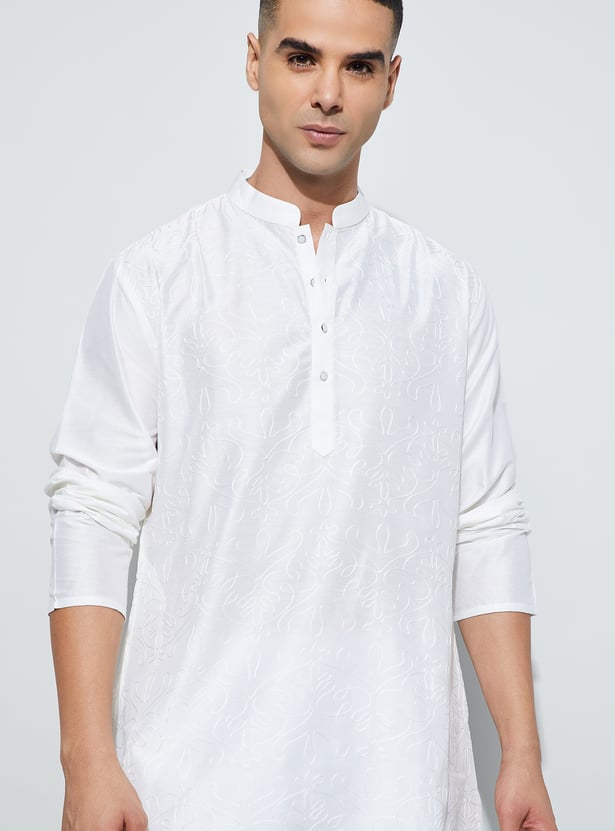 MELANGE Embroidered Calf Length Kurta