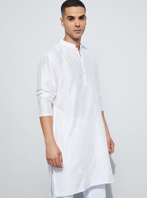 MELANGE Embroidered Calf Length Kurta