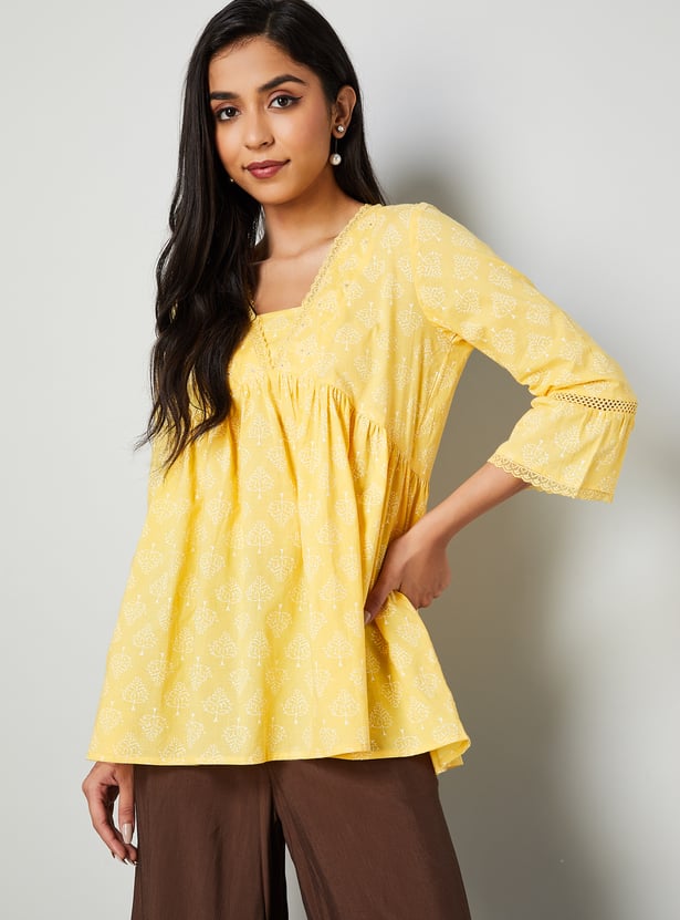MELANGE Ethnic Motif Print Tunic