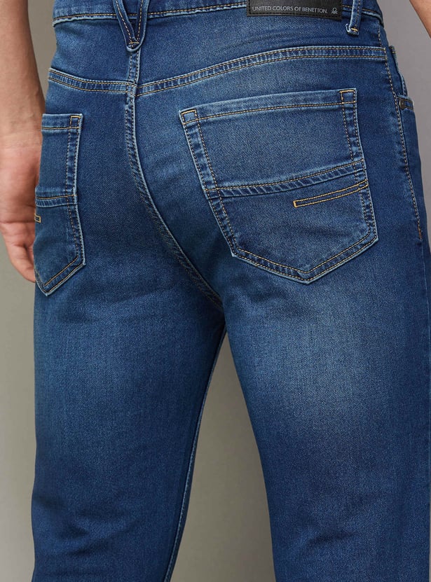 UNITED COLORS OF BENETTON Washed Regular Tapered Jeans