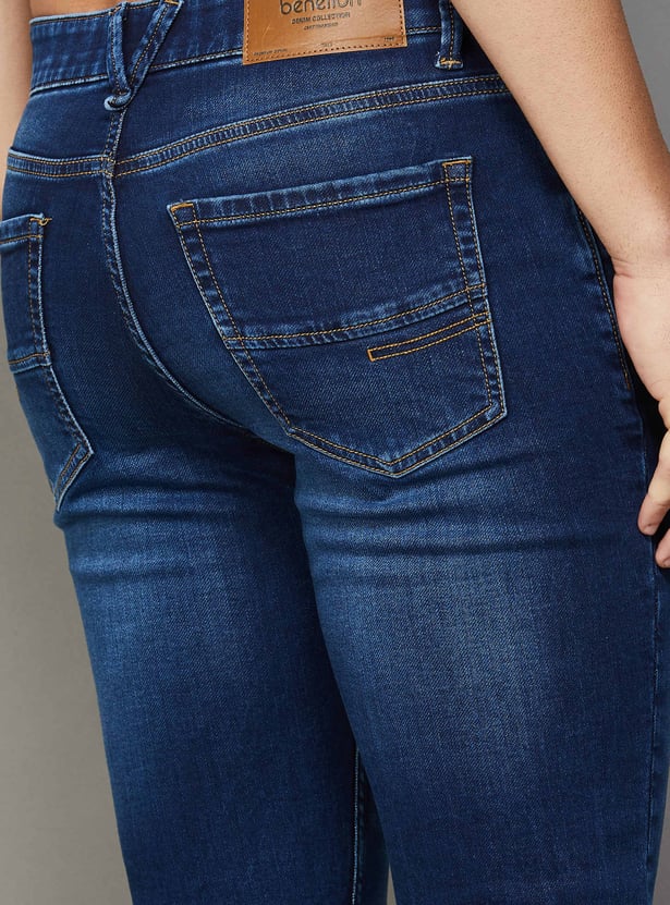 UNITED COLORS OF BENETTON Whiskered Skinny Fit Jeans
