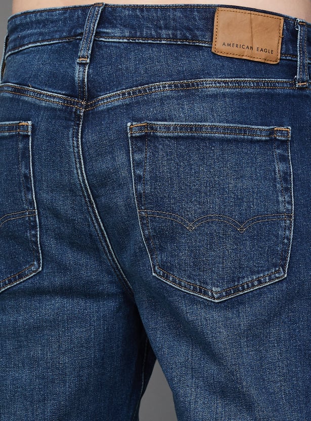 AMERICAN EAGLE Darkwashed Slim Straight Jeans