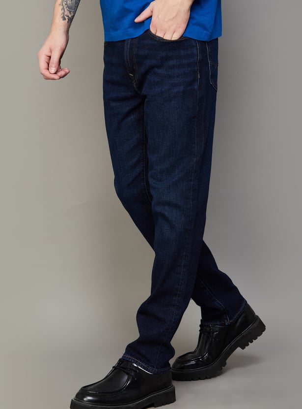 AMERICAN EAGLE Solid Slim Straight Jeans