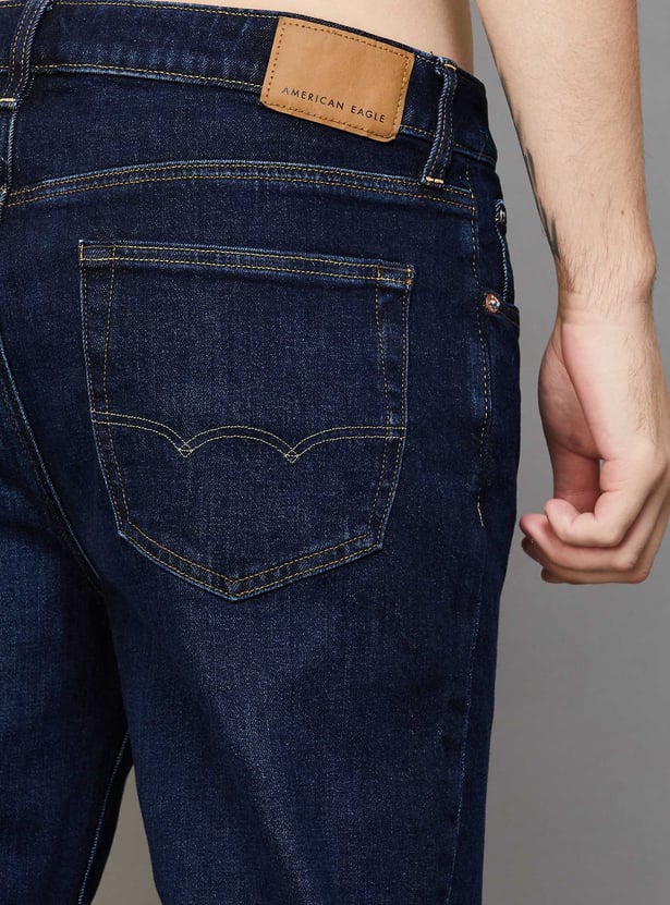 AMERICAN EAGLE Solid Slim Straight Jeans