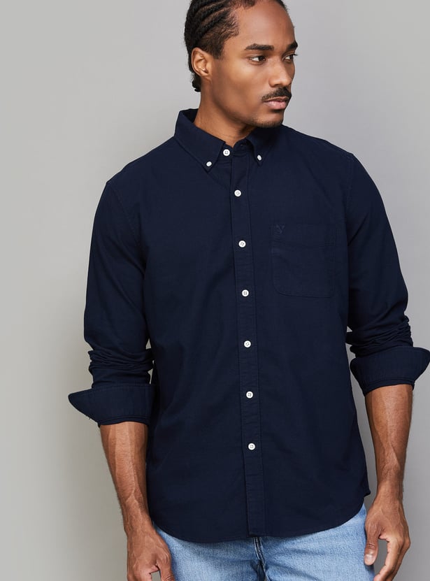 AMERICAN EAGLE Solid Regular Fit Shirt