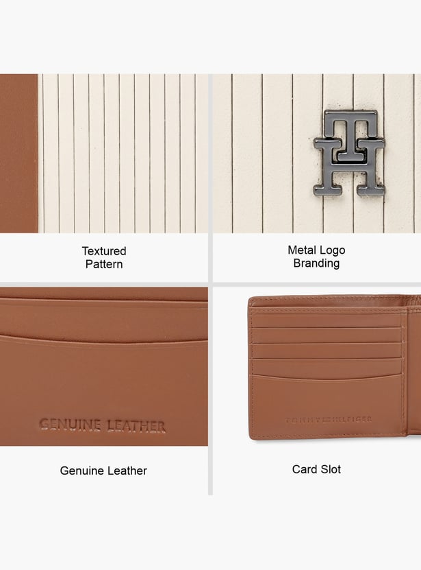 TOMMY HILFIGER Logo Applique Bi-Fold Leather Wallet