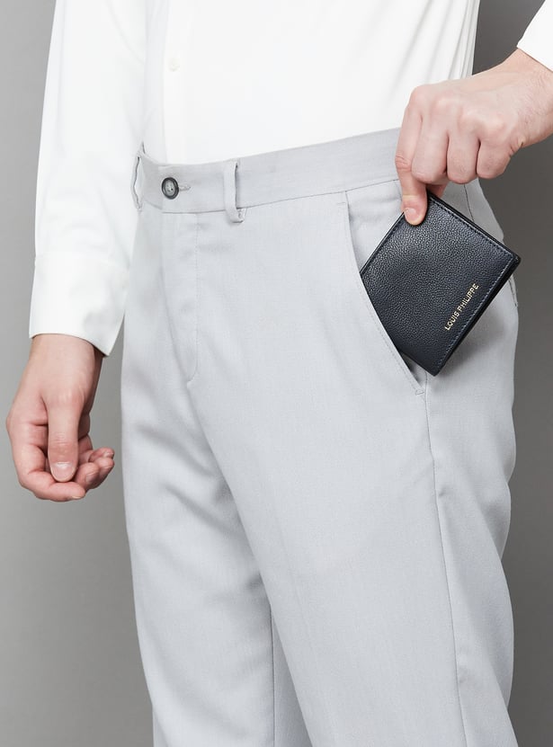 LOUIS PHILIPPE Textured Leather Bi-Fold Wallet