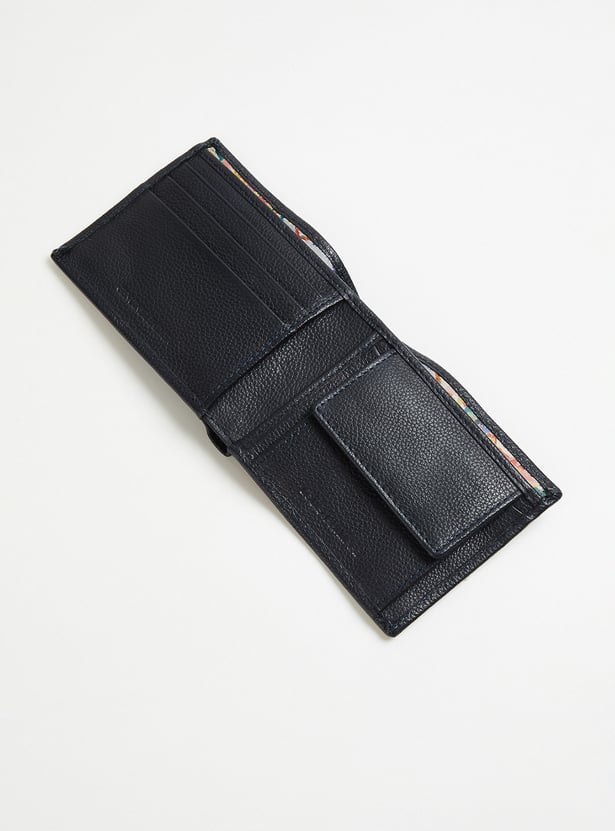 LOUIS PHILIPPE Textured Leather Bi-Fold Wallet