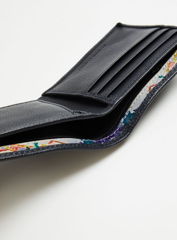 LOUIS PHILIPPE Textured Leather Bi-Fold Wallet