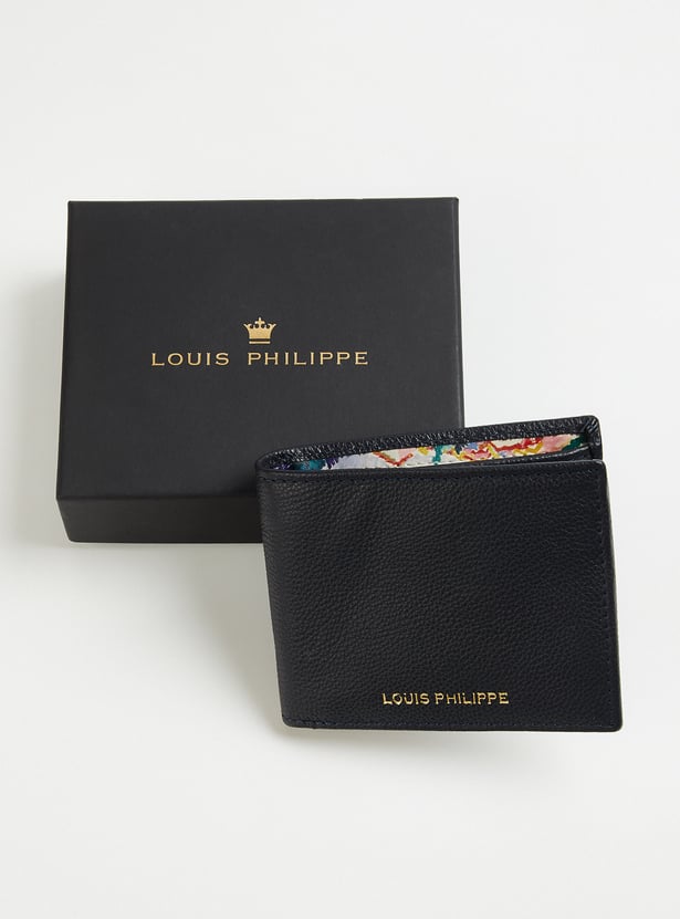 LOUIS PHILIPPE Textured Leather Bi-Fold Wallet
