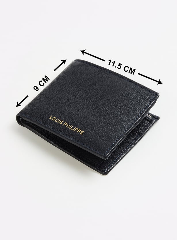 LOUIS PHILIPPE Textured Leather Bi-Fold Wallet