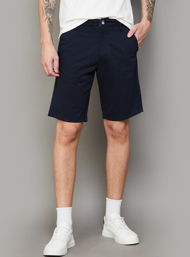 T-BASE Solid Regular Fit Shorts