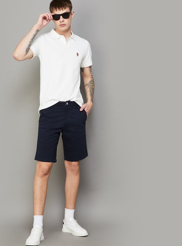 T-BASE Solid Regular Fit Shorts