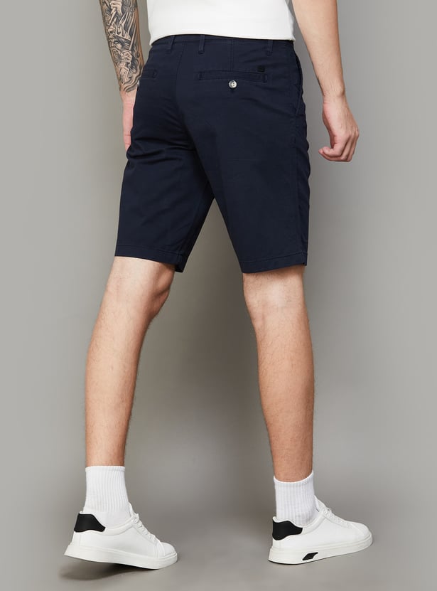 T-BASE Solid Regular Fit Shorts