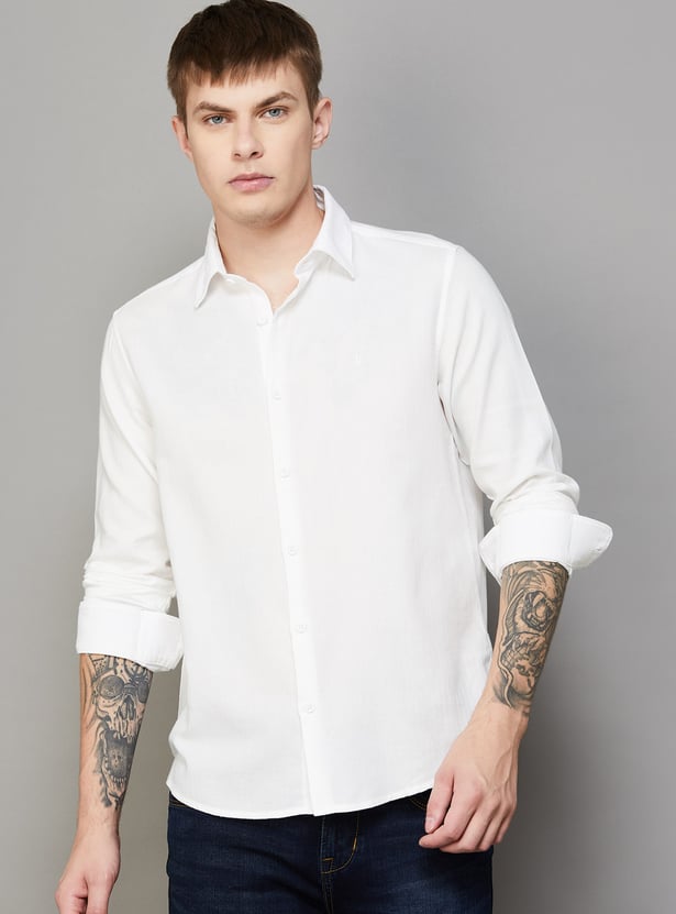 SPYKAR Solid Regular Fit Shirt