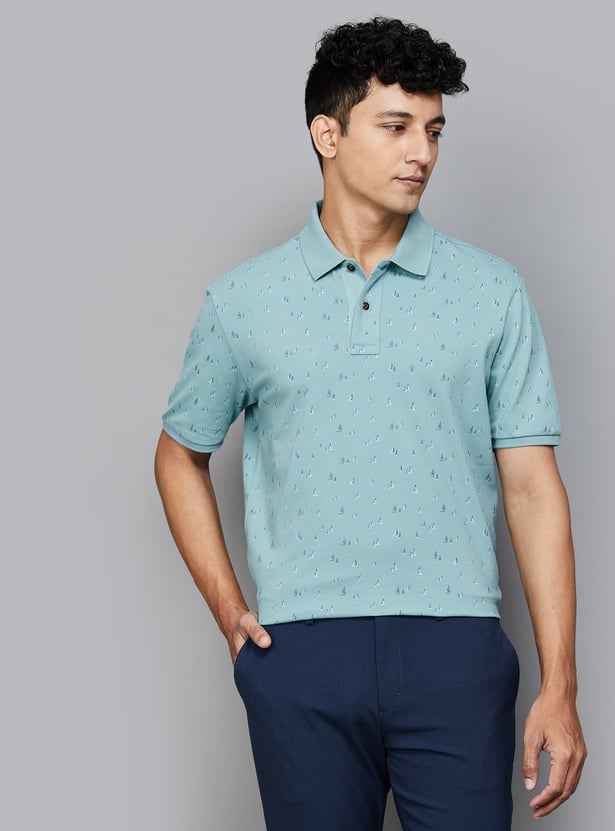 FAHRENHEIT Printed Polo T-shirt