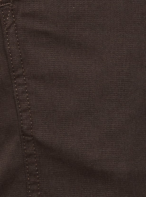 ALLEN SOLLY Solid Slim Fit Trousers