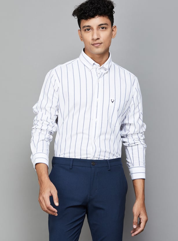 ALLEN SOLLY Striped Sport Fit Shirt