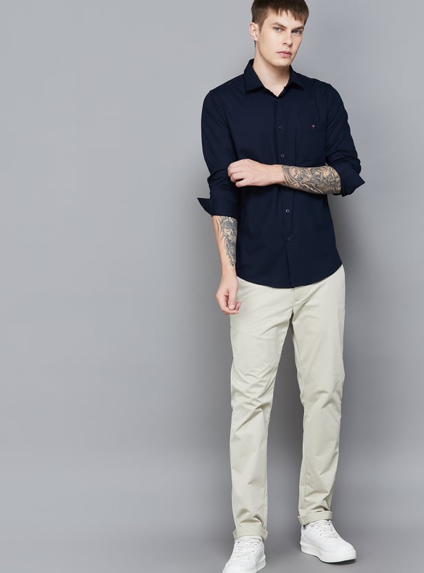 LP SPORT Solid Slim Fit Shirt
