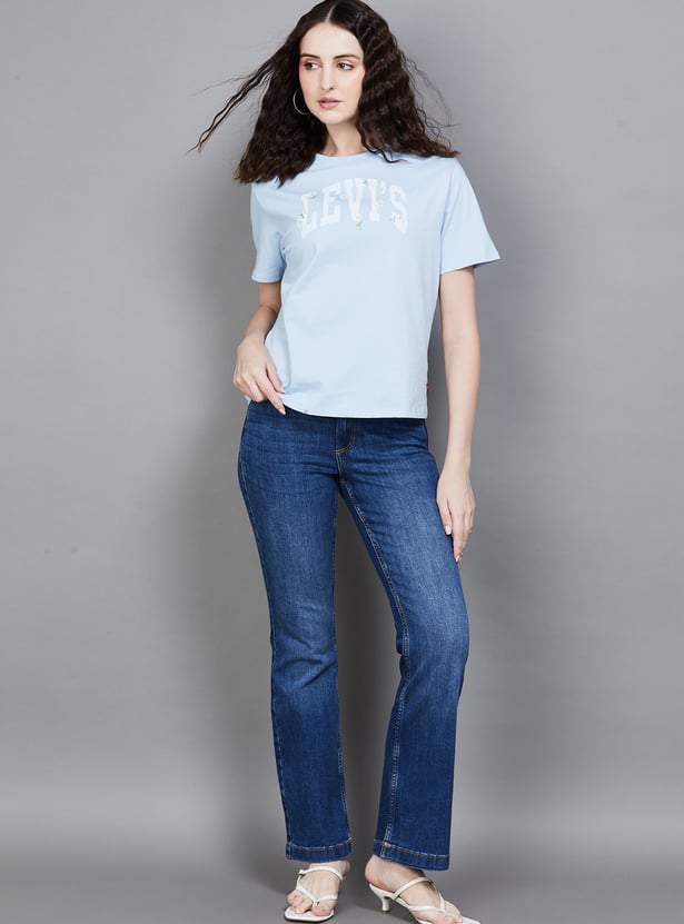 ONLY Solid Flared Jeans