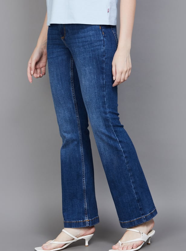 ONLY Solid Flared Jeans