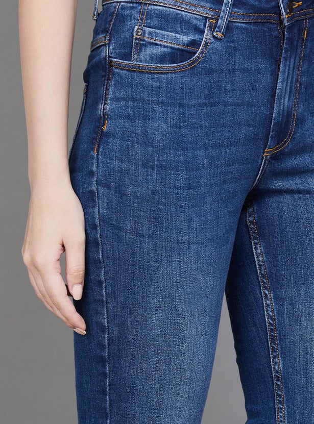 ONLY Solid Flared Jeans