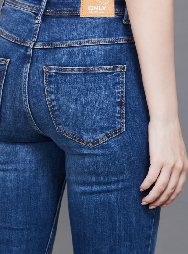 ONLY Solid Flared Jeans