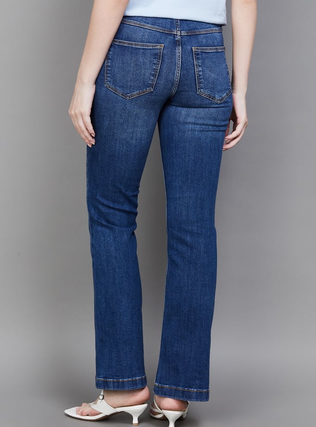 ONLY Solid Flared Jeans