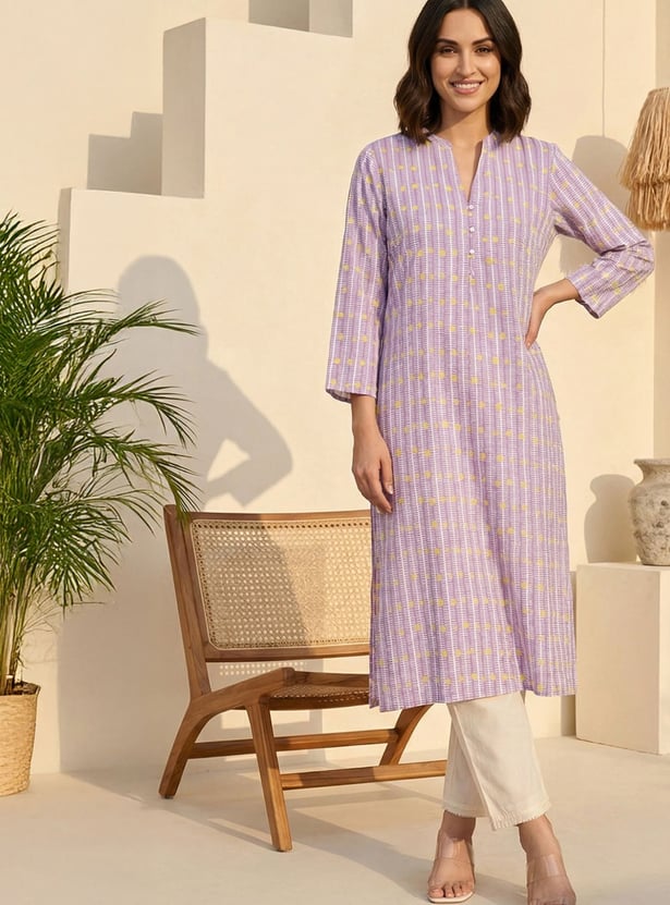 W Printed Straight Kurta