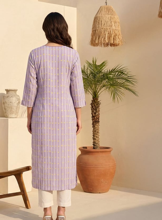 W Printed Straight Kurta