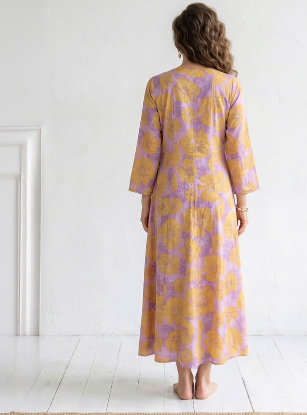 W Floral Print A-Line Kurta