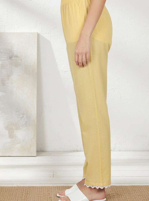 W Solid Straight Pants