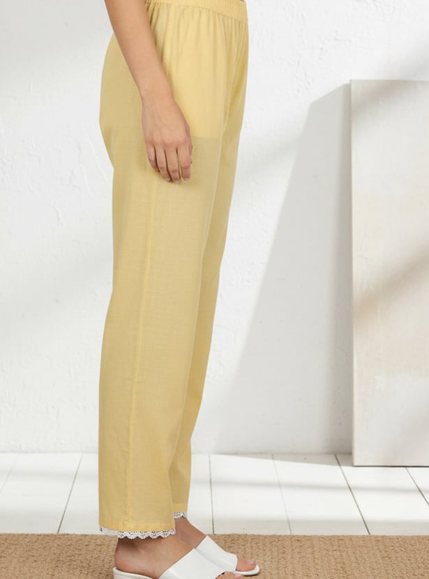 W Solid Straight Pants