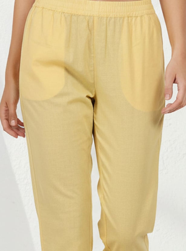 W Solid Straight Pants
