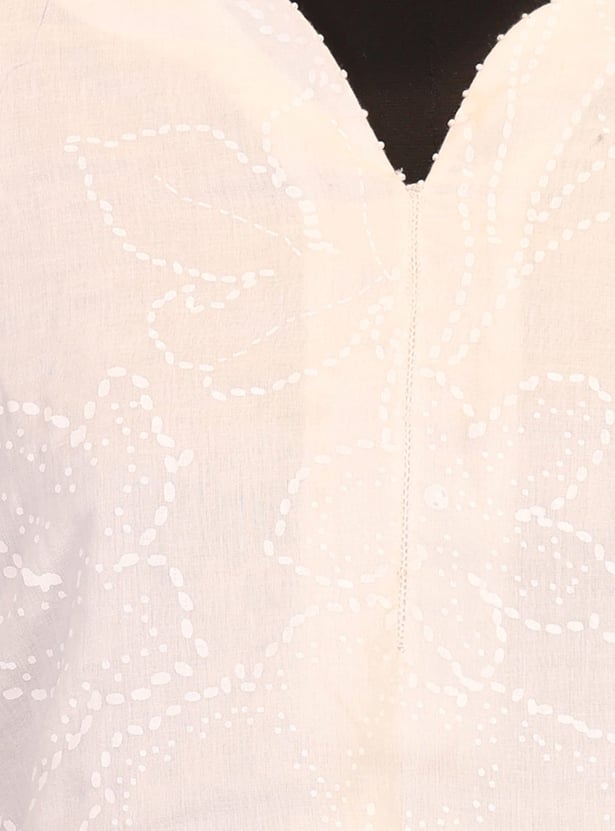 W Printed Straight Kurta Set