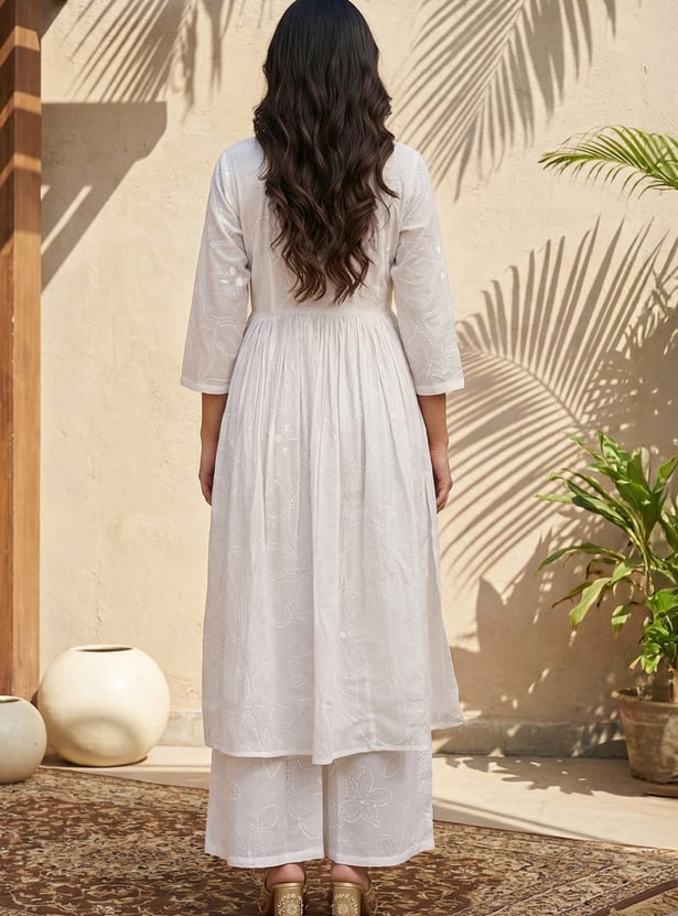 W Printed Straight Kurta Set