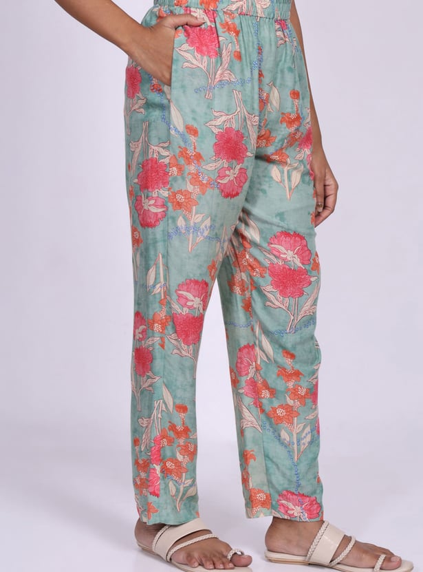 W Floral Print Straight Kurta Set