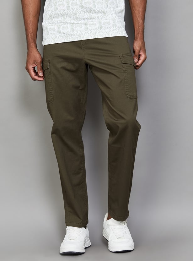 VH SPORTS Solid Slim Tapered Cargos