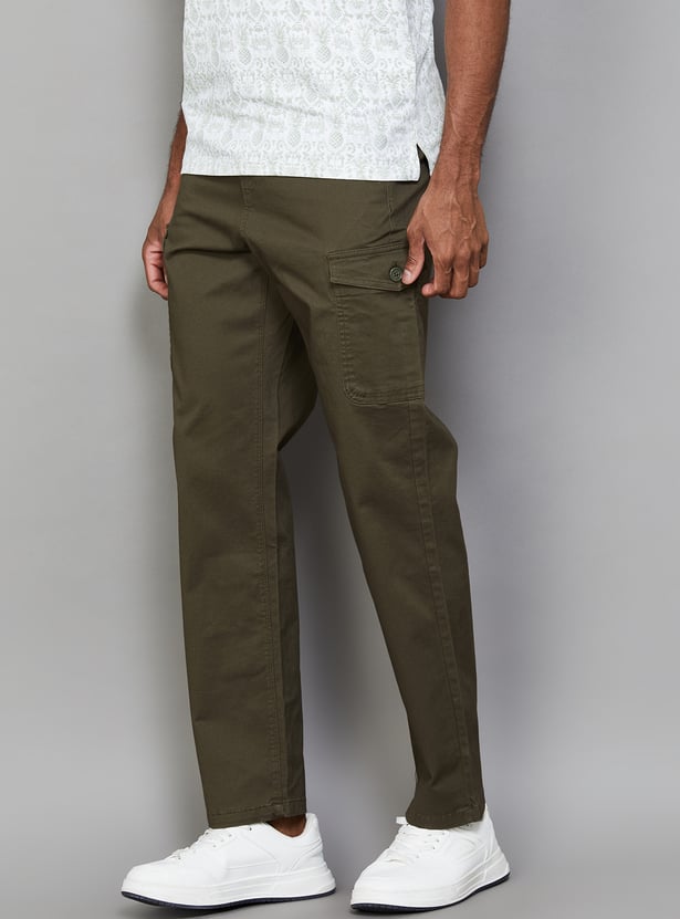 VH SPORTS Solid Slim Tapered Cargos