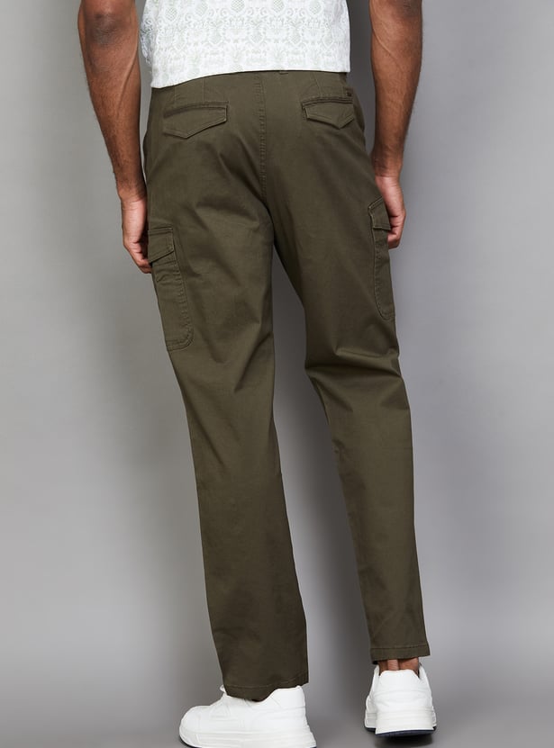 VH SPORTS Solid Slim Tapered Cargos